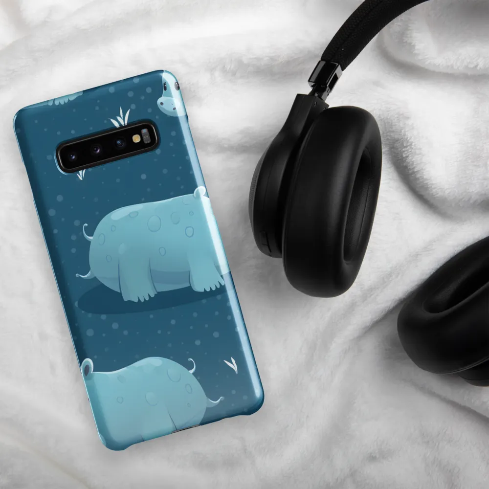 Whimsical Hippo Play | Phone Case |  S10 Plus | Snap Case | Glossy