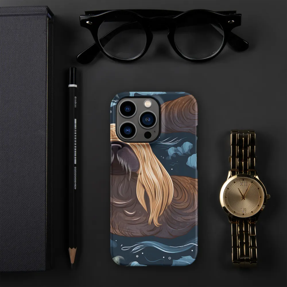 Whimsical Walruses in Deep Blue
