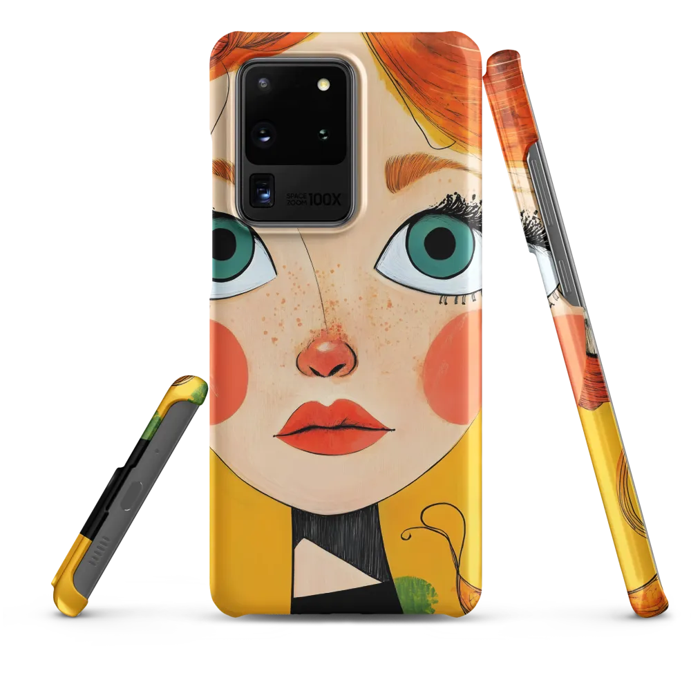 Whimsical Portrait of a Girl | Phone Case |  S20 Ultra | Snap Case | Matte