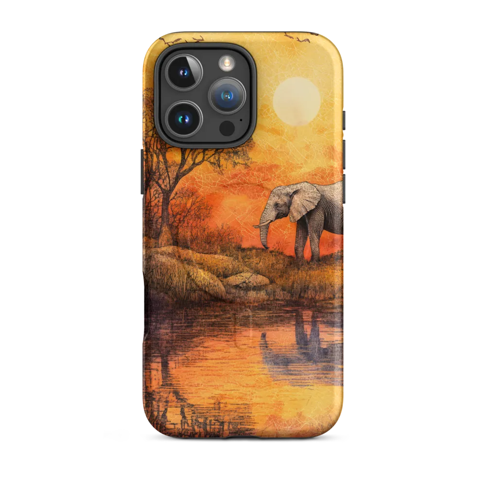 Elephant's Serenity at Dusk