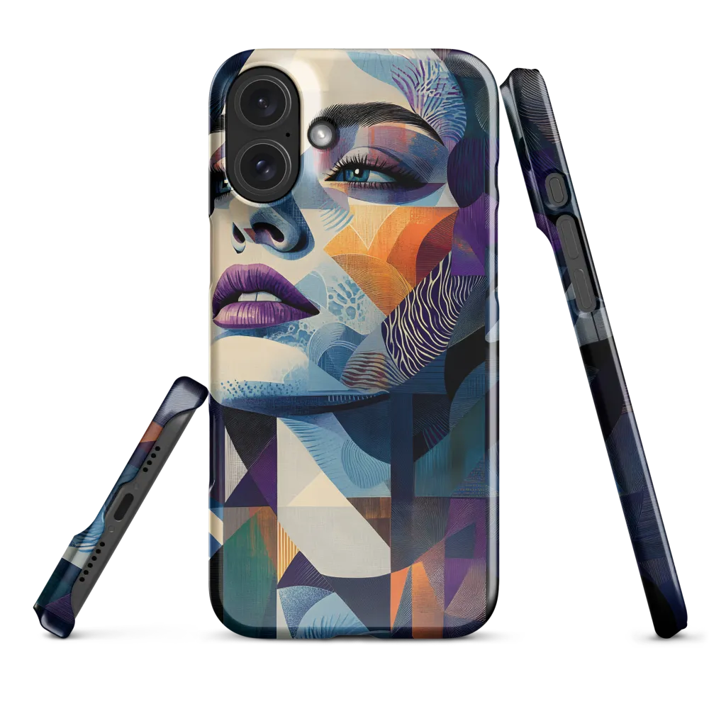 Fragmented Mystery: A Modern Portrait | Phone Case |  16 Plus | Snap Case | Glossy