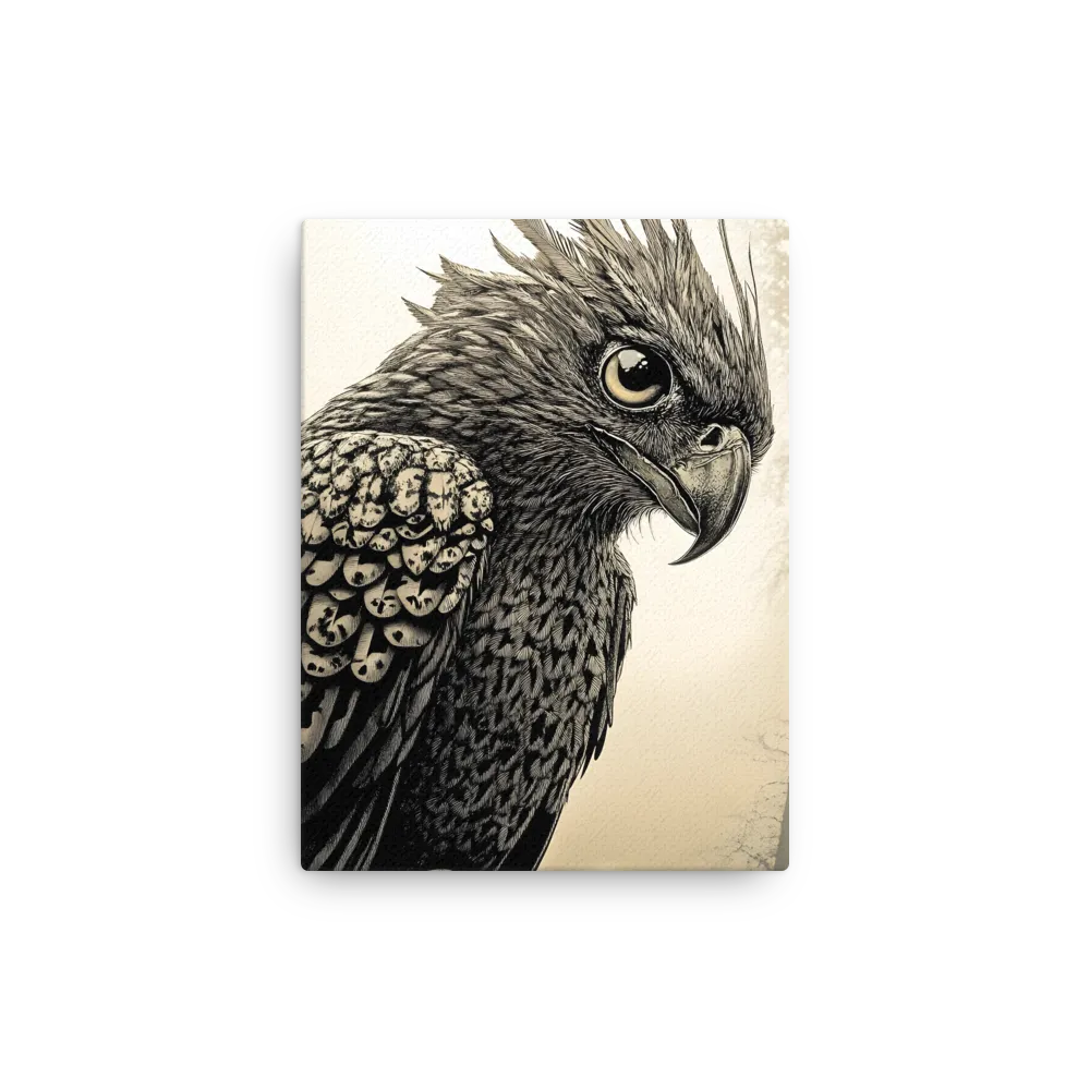 Majestic Owl in Detail | Thin Canvas | 9″×12″
