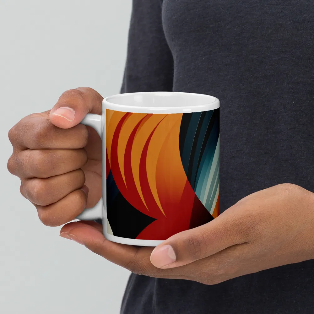 Dynamic Abstractions: A Dance of Forms and Colors | Mugs | Multiple Sizes & Colors