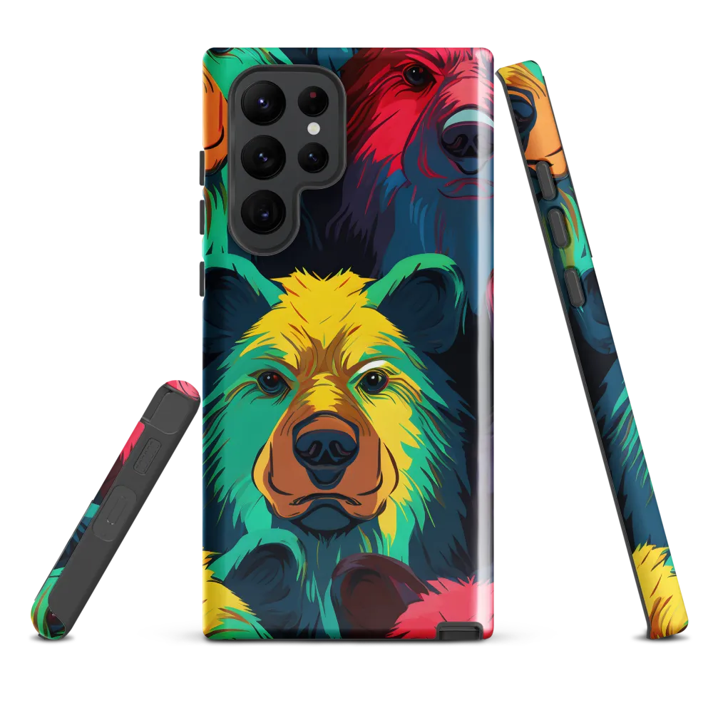 The Colorful Essence of Bears | Phone Case |  S22 Ultra | Tough Case | Glossy