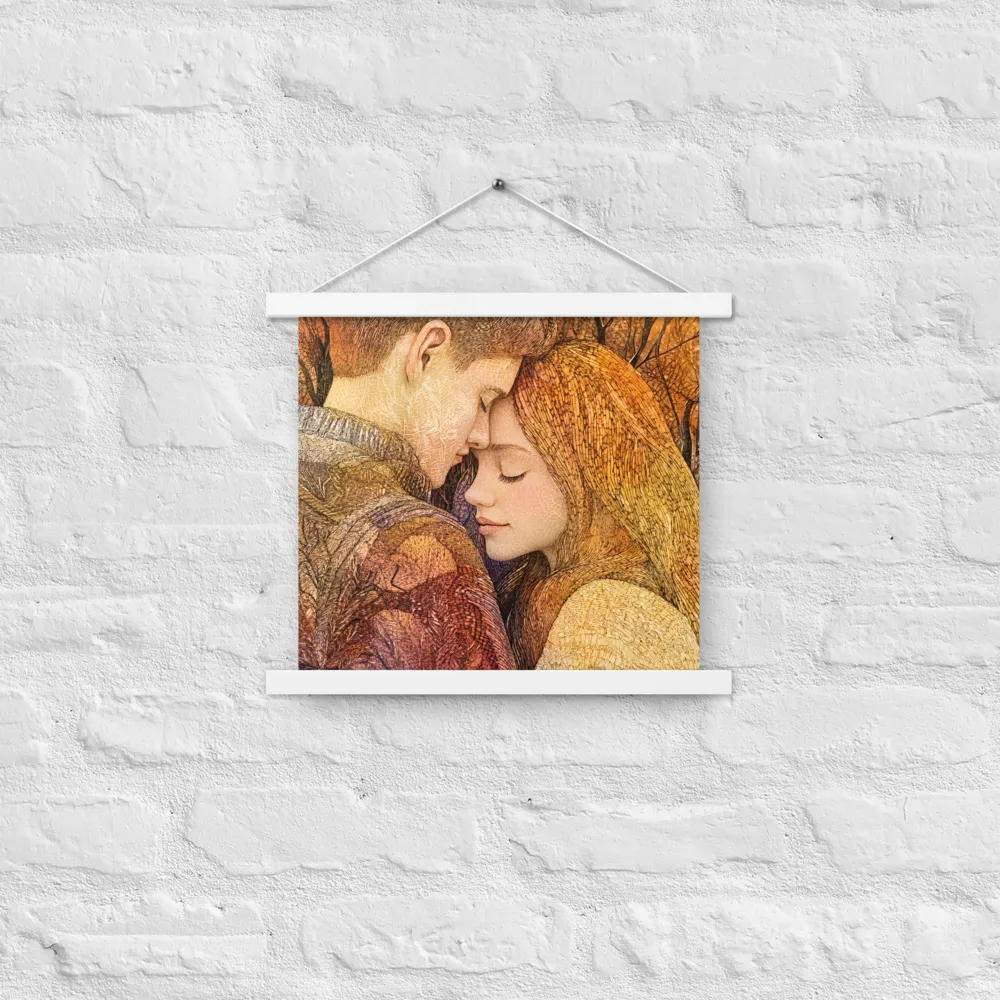 Embrace of Autumn | Poster With White Wood Hanger | 14″×14″