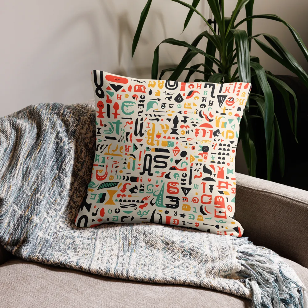 A Symphony of Symbols | Pillow | 22″×22″