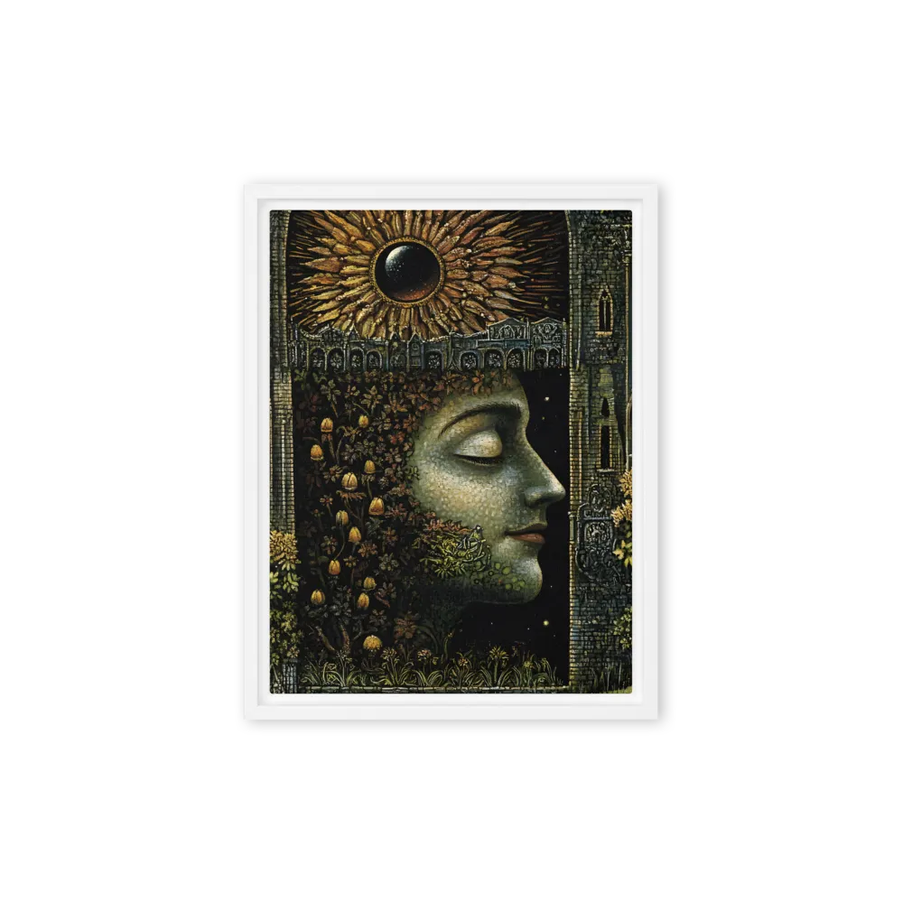 Nature’s Embrace: The Infinite Connection | Canvas with White Frame | 9″×12″