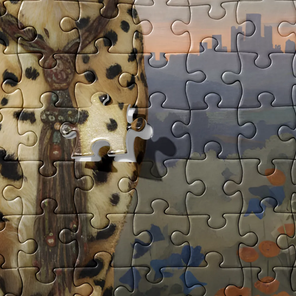 Cheetah on a Pedestal 
 Jigsaw Puzzle