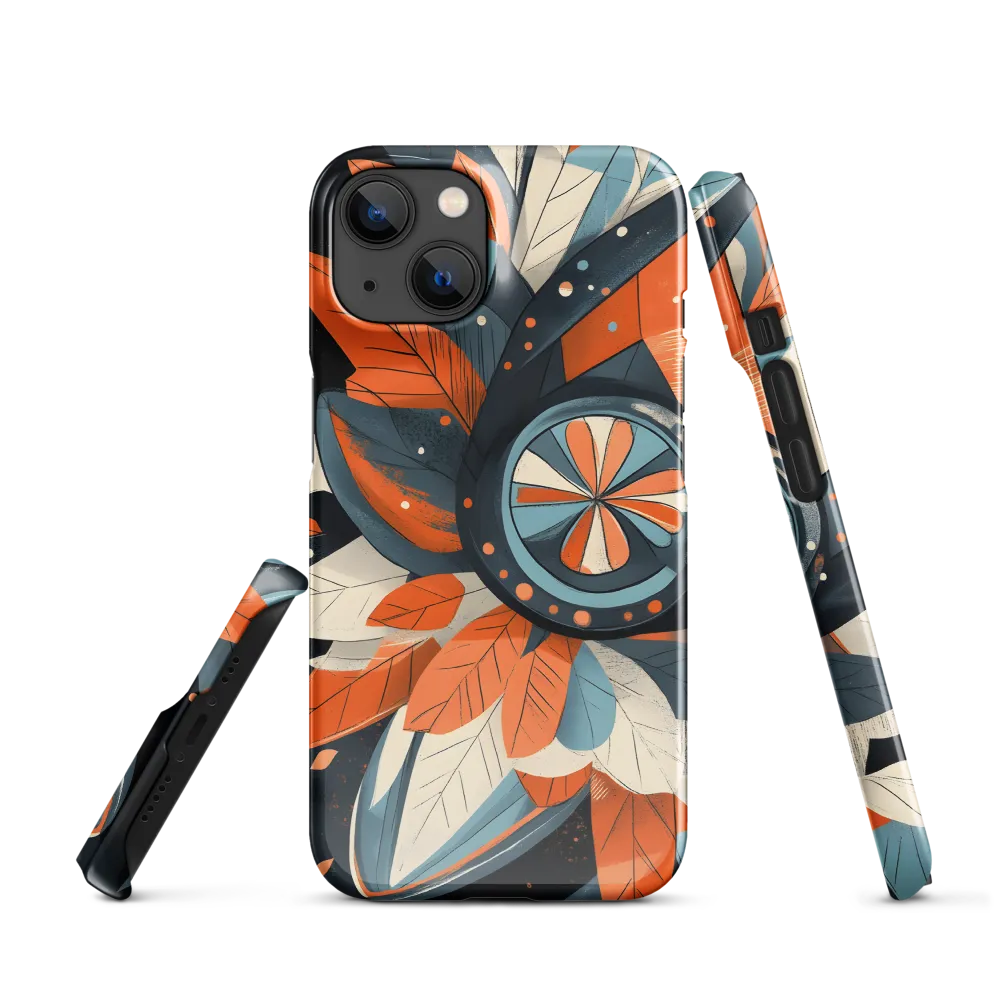 Floral Symphony in Orange and Teal