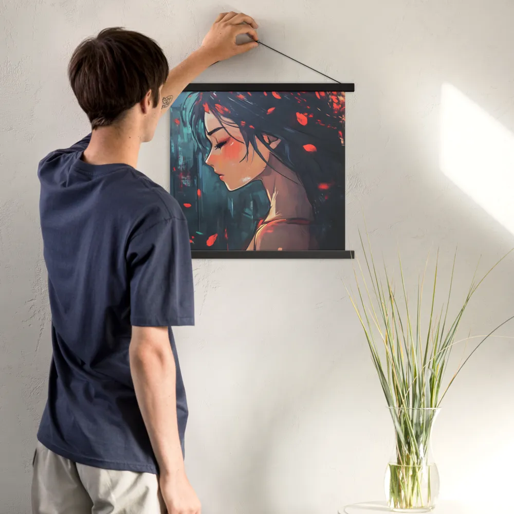 Whispers of Melancholy | Poster With Black Wood Hanger | 18″×18″