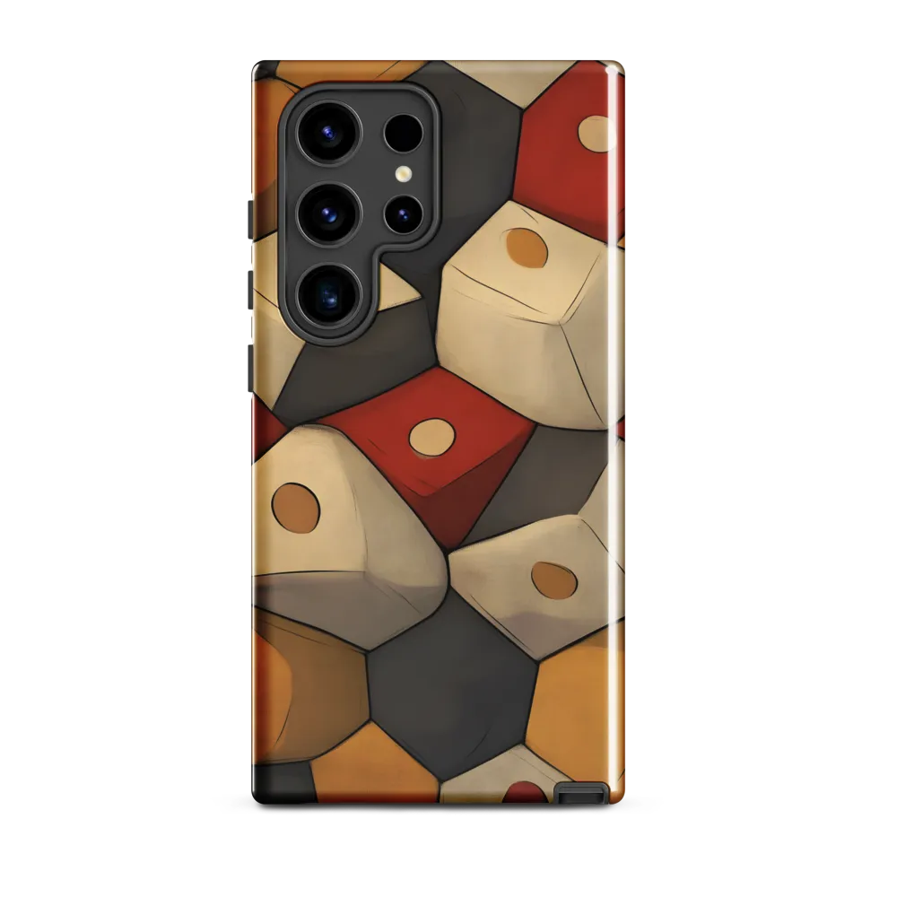 Interlocking Hexagons: An Abstract Dance of Color
