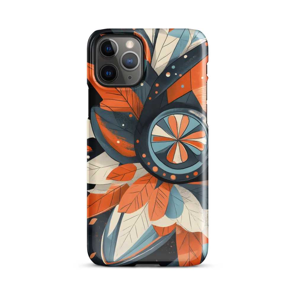 Floral Symphony in Orange and Teal
