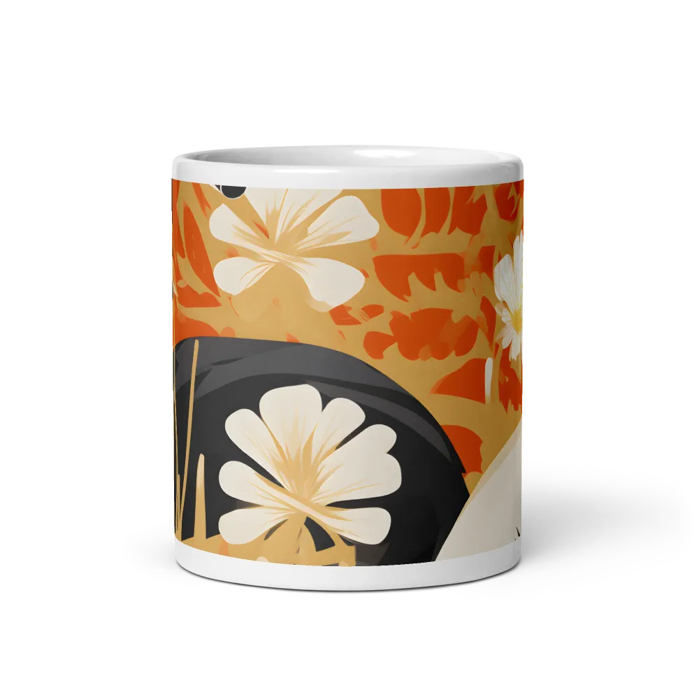 Whimsical Badgers in Bloom | Mug with White inside | 11 oz