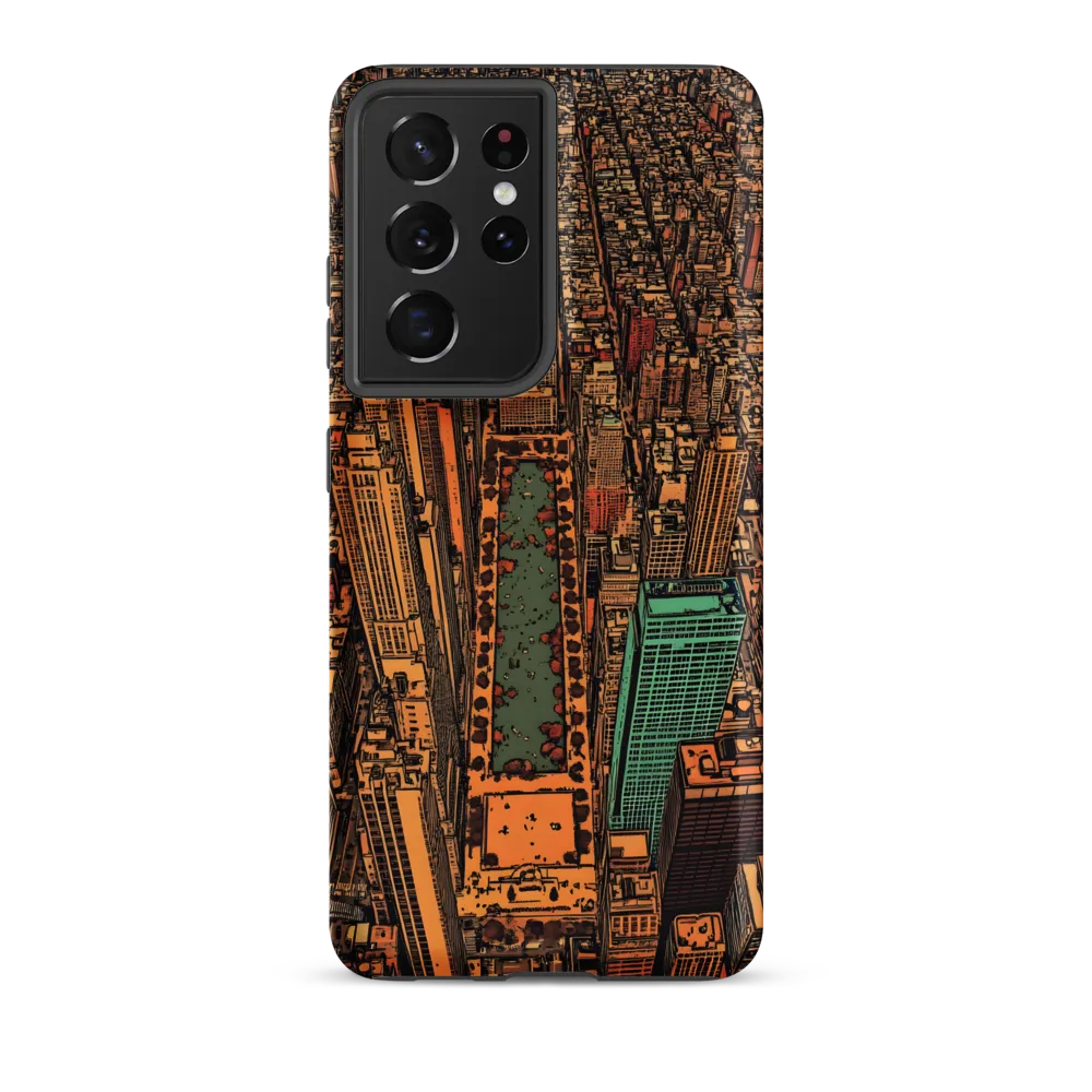 Urban Oasis: Aerial View of City Life