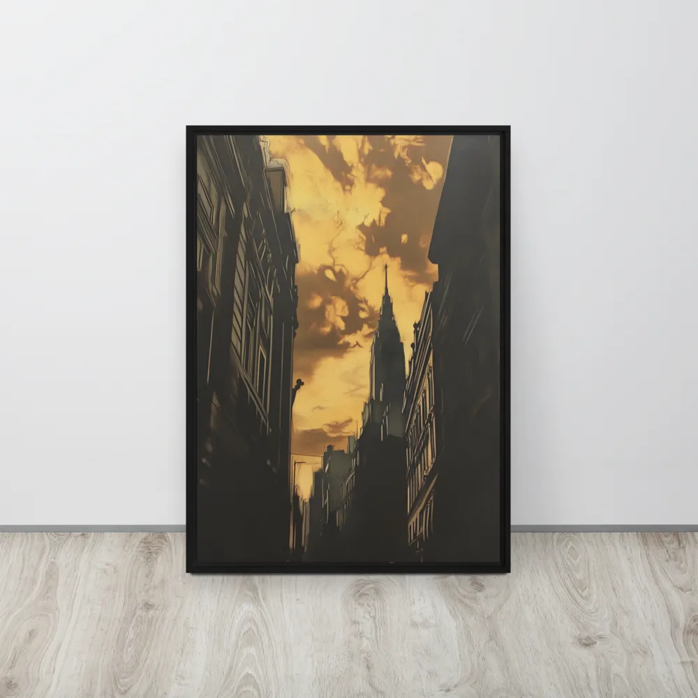 The Twilight Streets | Canvas with Black Frame | 20″×28″