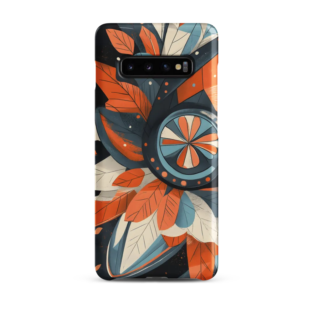 Floral Symphony in Orange and Teal