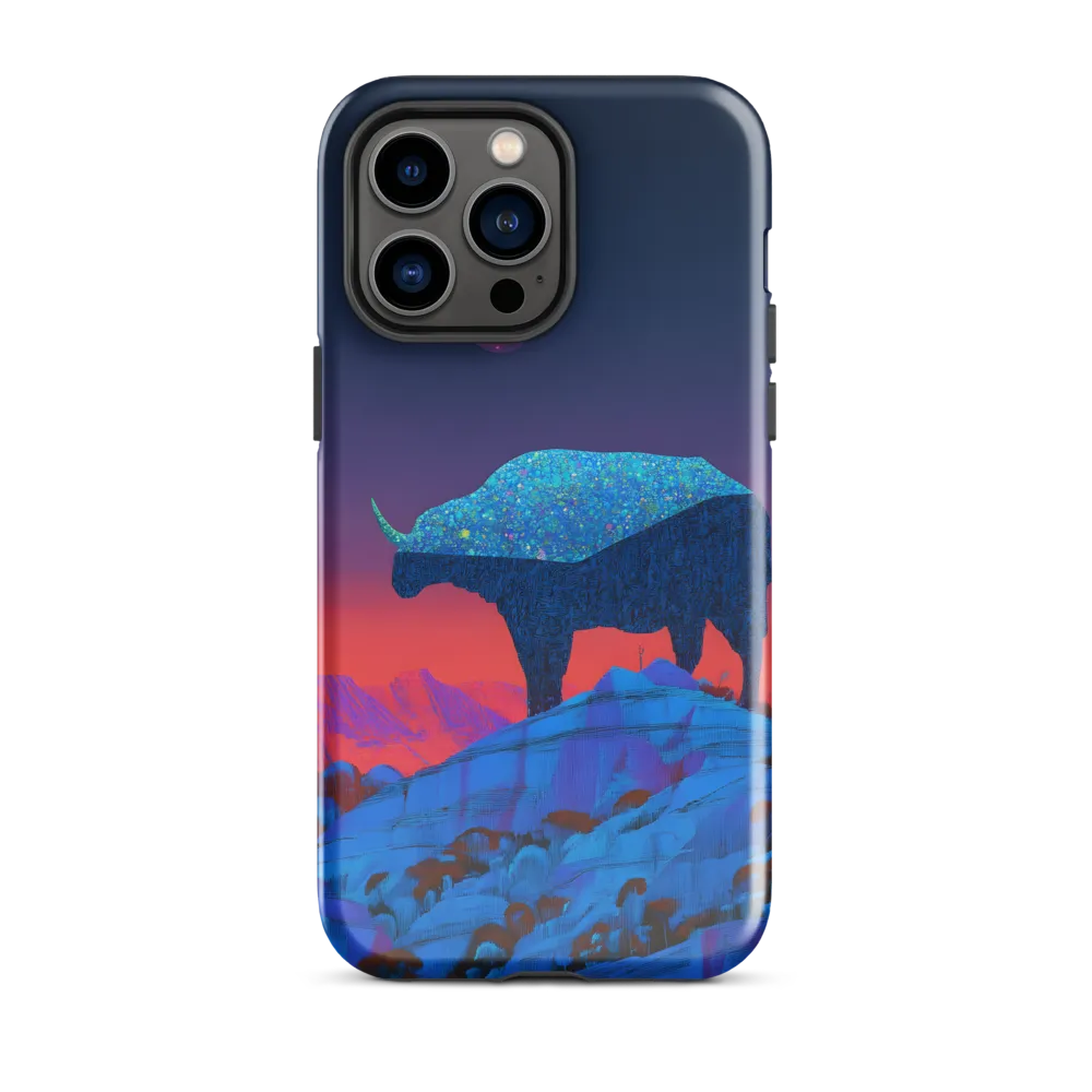 Luminous Bison Under a Celestial Sky