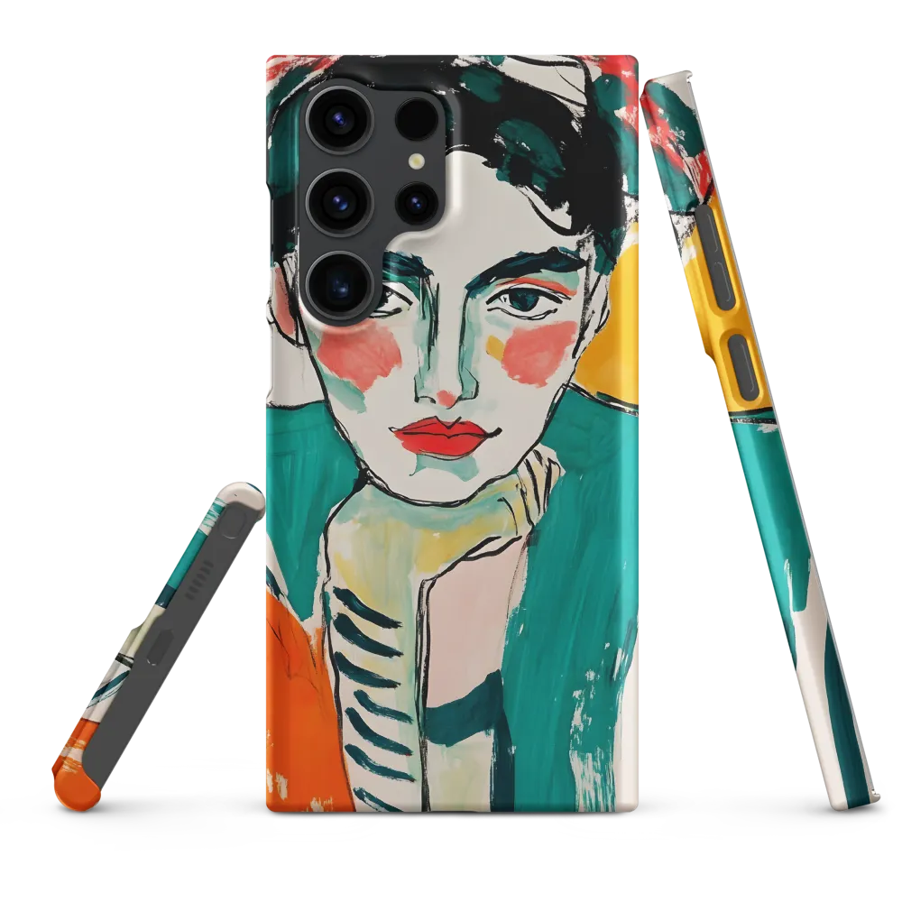 Contemplative Portrait in Bold Hues