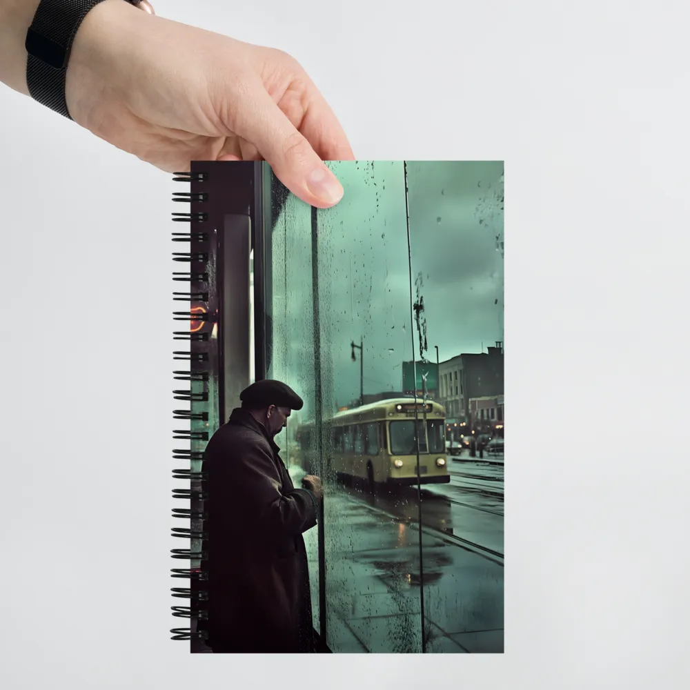 Reflective Moments in the Rain | Spiral Notebook