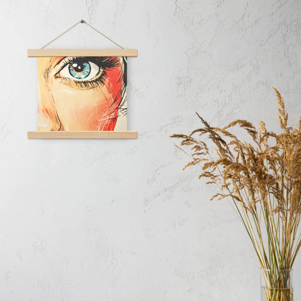 Gaze of Emotion | Poster With Oak Wood Hanger | 10″×10″