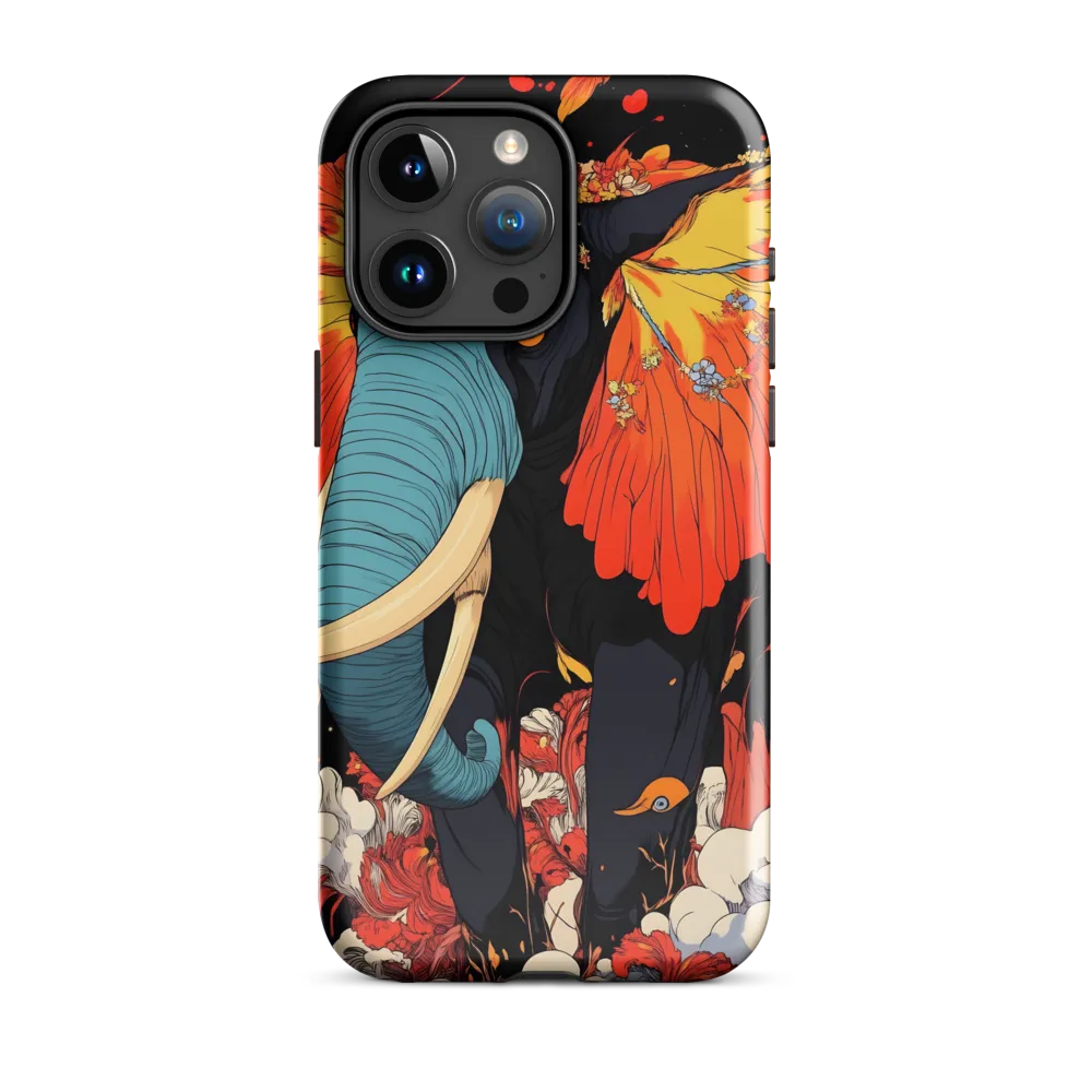 Majesty of the Floral Elephant | Phone Case |  15 Pro Max | Tough Case | Glossy