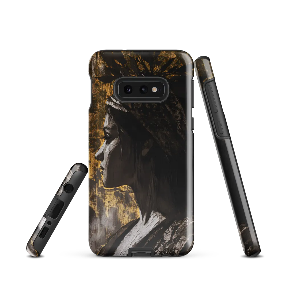 Golden Elegance: A Modern Profile Portrait