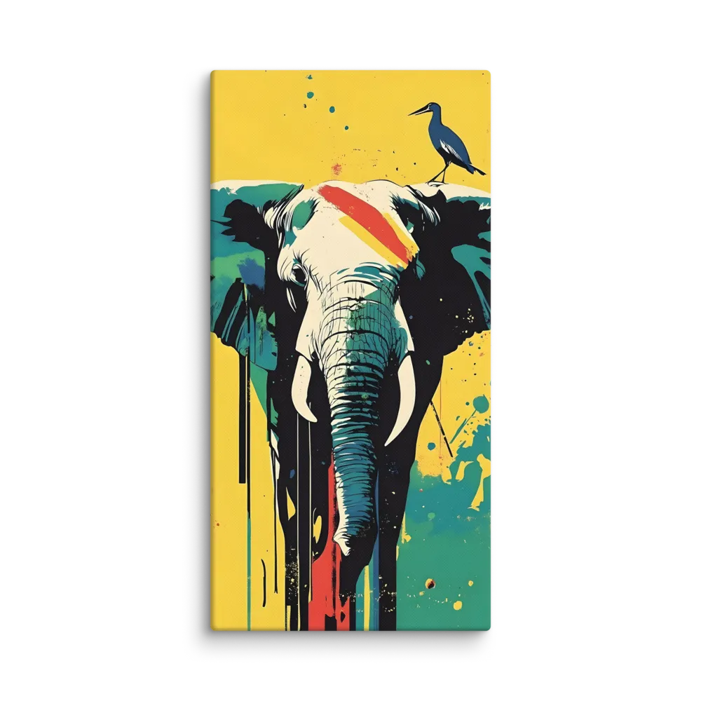 Elegance of the Wild: A Colorful Harmony | Canvas | 20″×40″