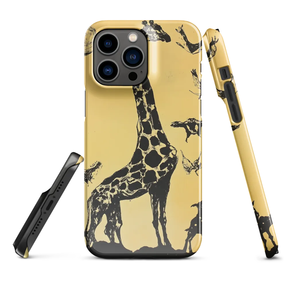 Whimsical Harmony of Giraffe and Birds