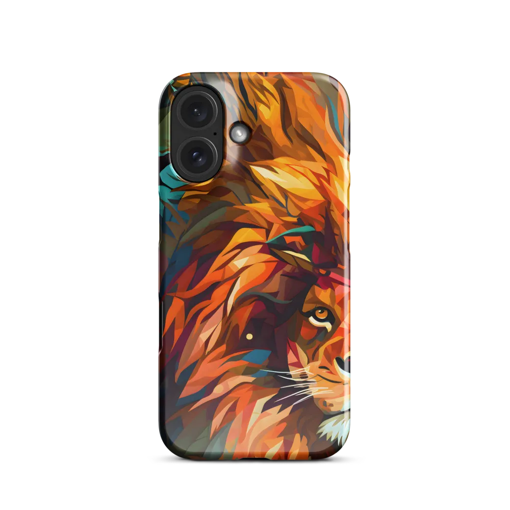 Majestic Gaze: The Polygonal Lion | Phone Case