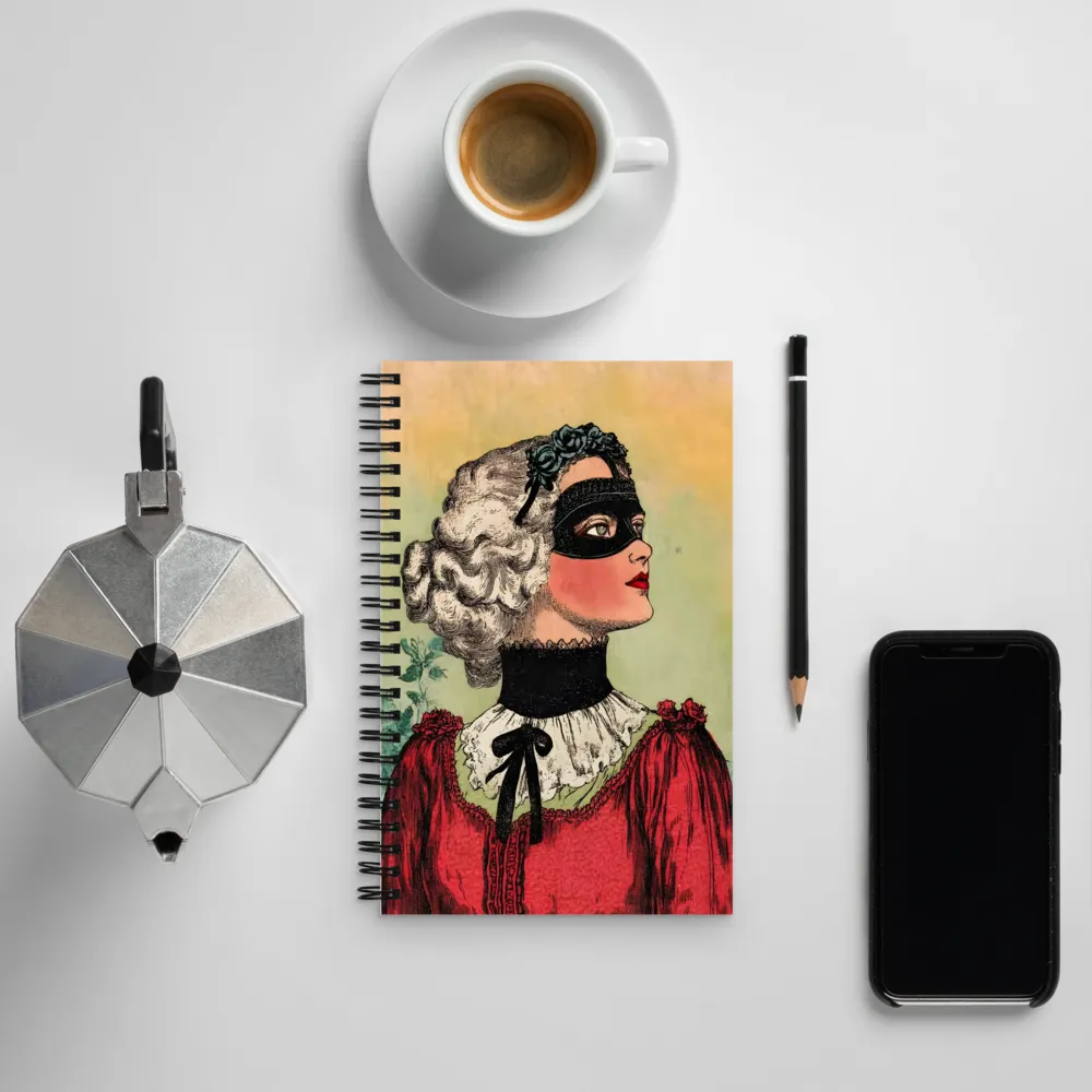 Masked Elegance | Spiral Notebook