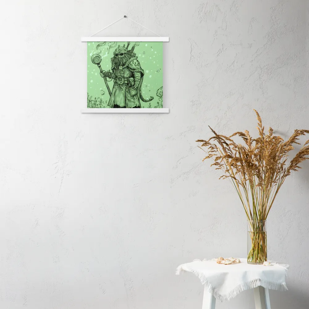 The Enigmatic Wizard | Poster With White Wood Hanger | 14″×14″