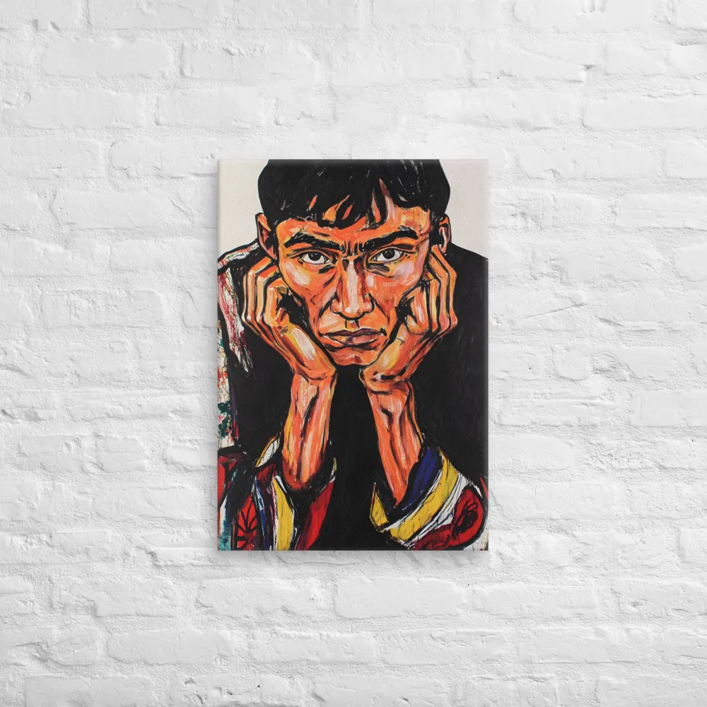Contemplative Intensity: An Expressionist Portrait