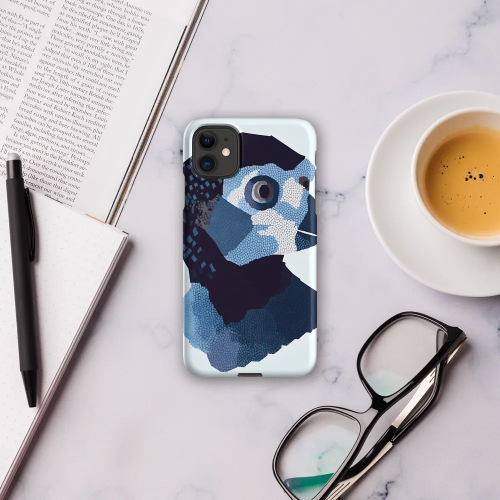 Abstract Avian Portrait in Blue