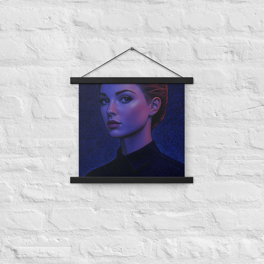 Ethereal Portrait in Blue and Red