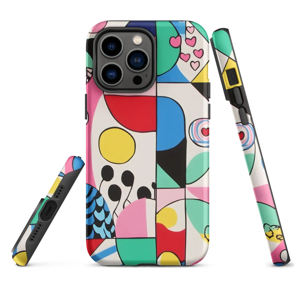 Dynamic Interplay of Shapes | Phone Case |  14 Pro Max | Tough Case | Matte