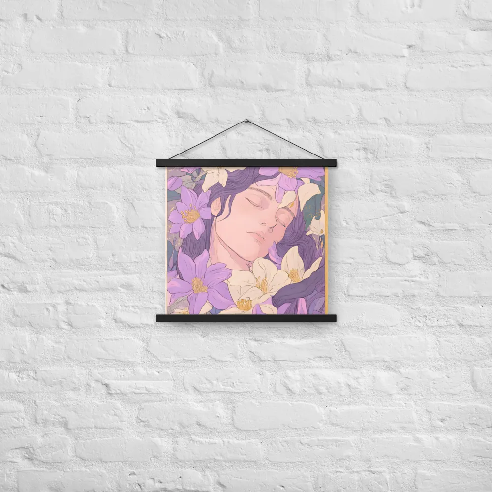 Harmony in Bloom | Poster With Black Wood Hanger | 18″×18″