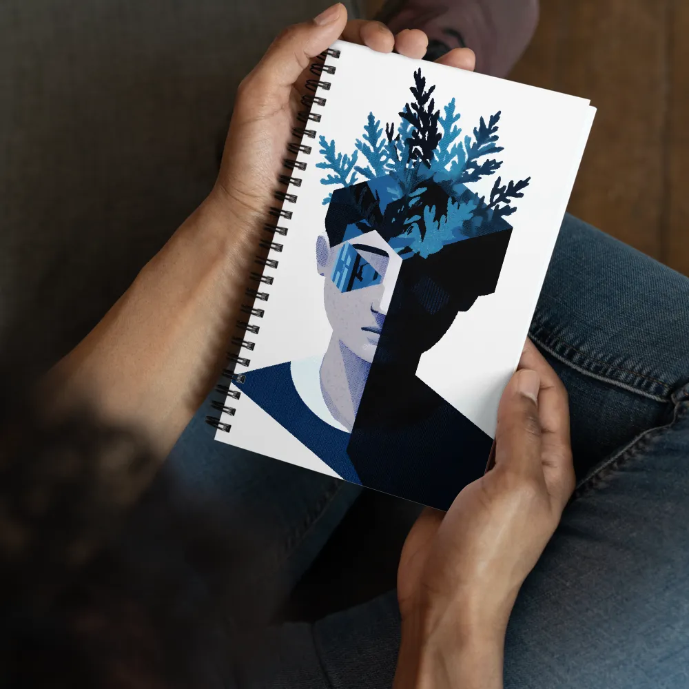 Nature's Reflection in a Surreal Portrait | Spiral Notebook