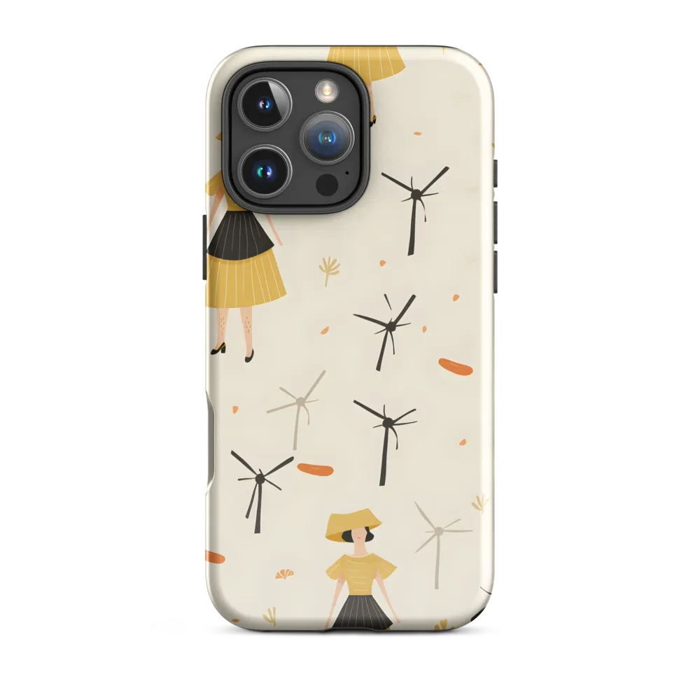 Whimsical Patterns of Nature and Femininity | Phone Case |  16 Pro Max | Tough Case | Glossy