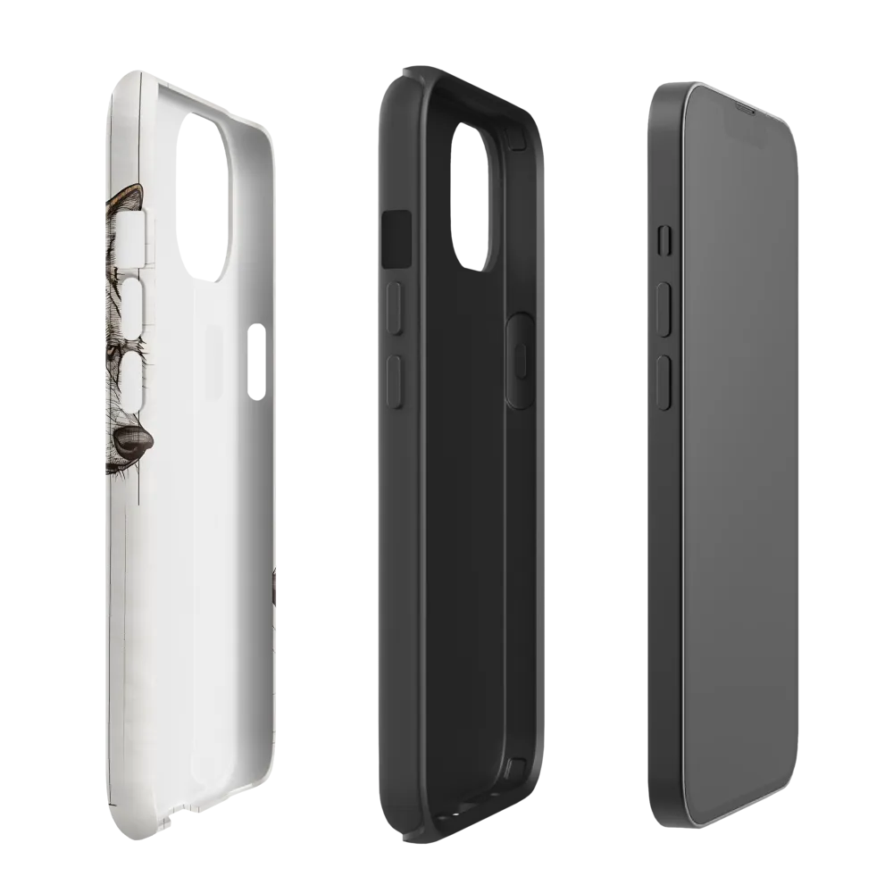 Geometric Harmony: The Essence of Wolves | Phone Case |  13 | Tough Case | Matte