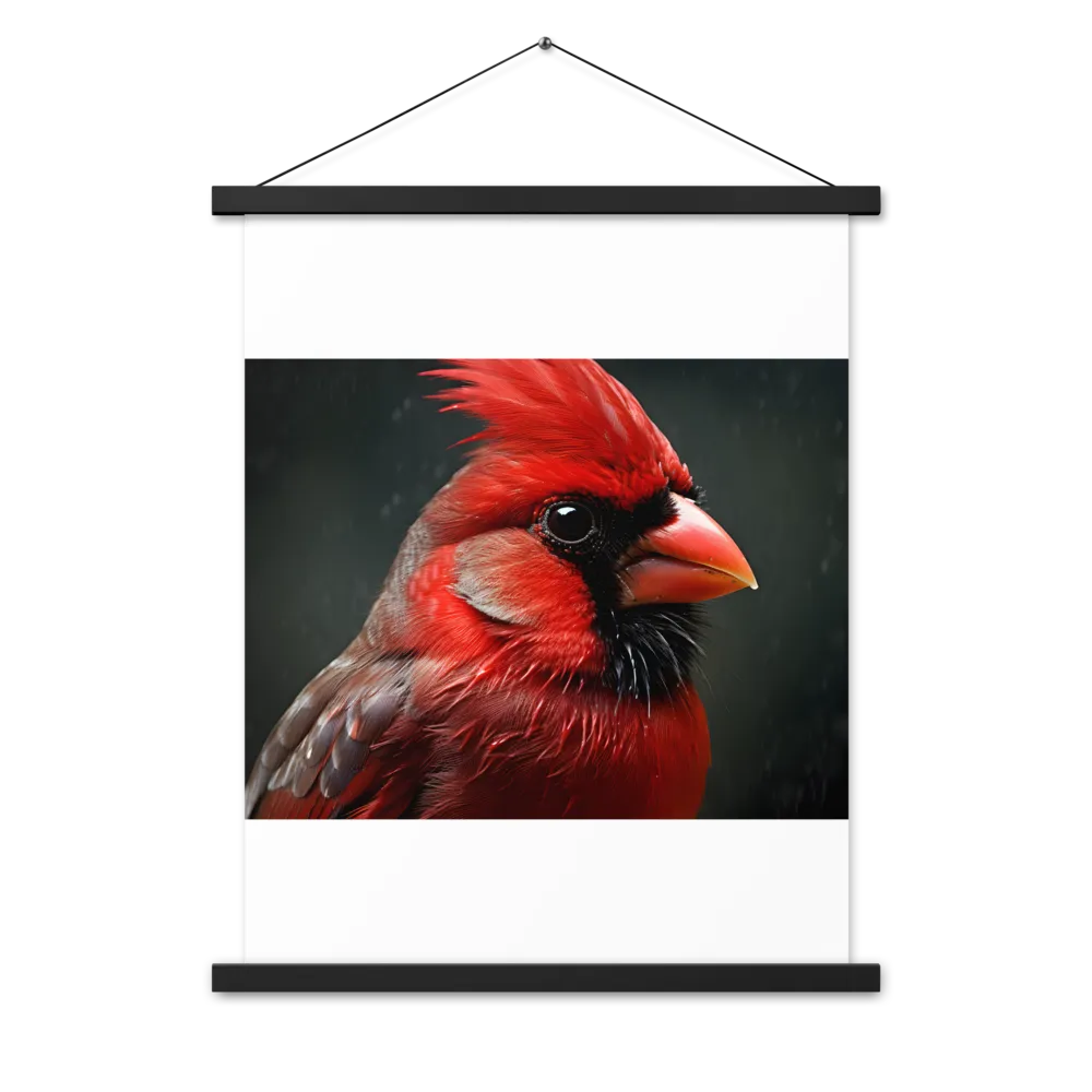 The Bold Cardinal | Poster With Black Wood Hanger | 18″×24″
