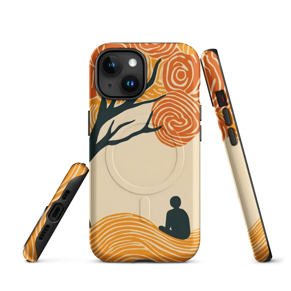 Silent Reflections under Swirling Leaves | Phone Case |  15 | MagSafe® Tough Case | Matte