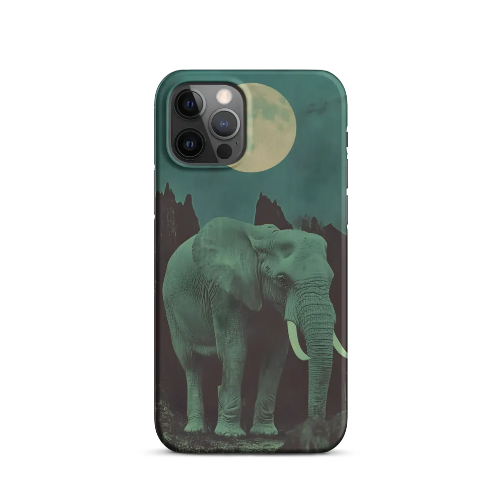 Ethereal Presence: Elephant Under a Full Moon