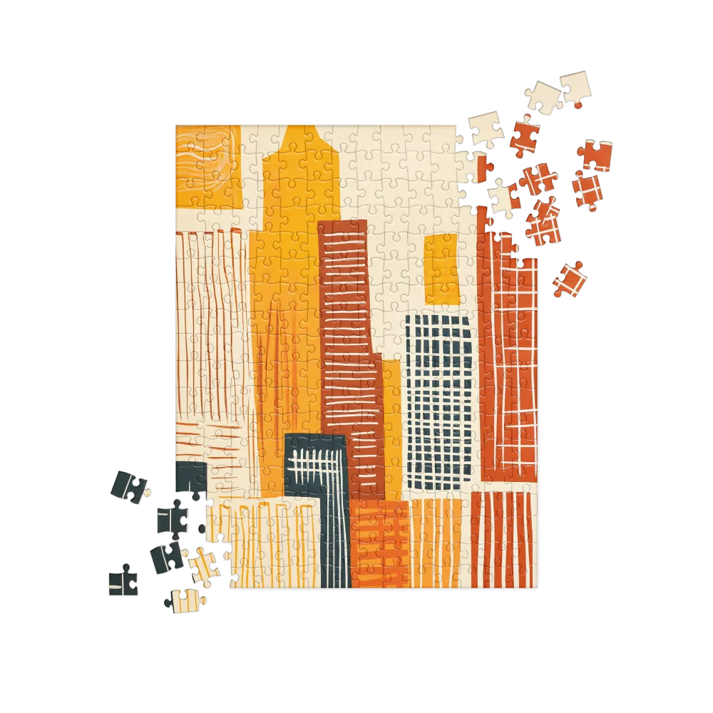 Urban Melodies: A Modern Cityscape | Jigsaw Puzzle | 252/520 pieces