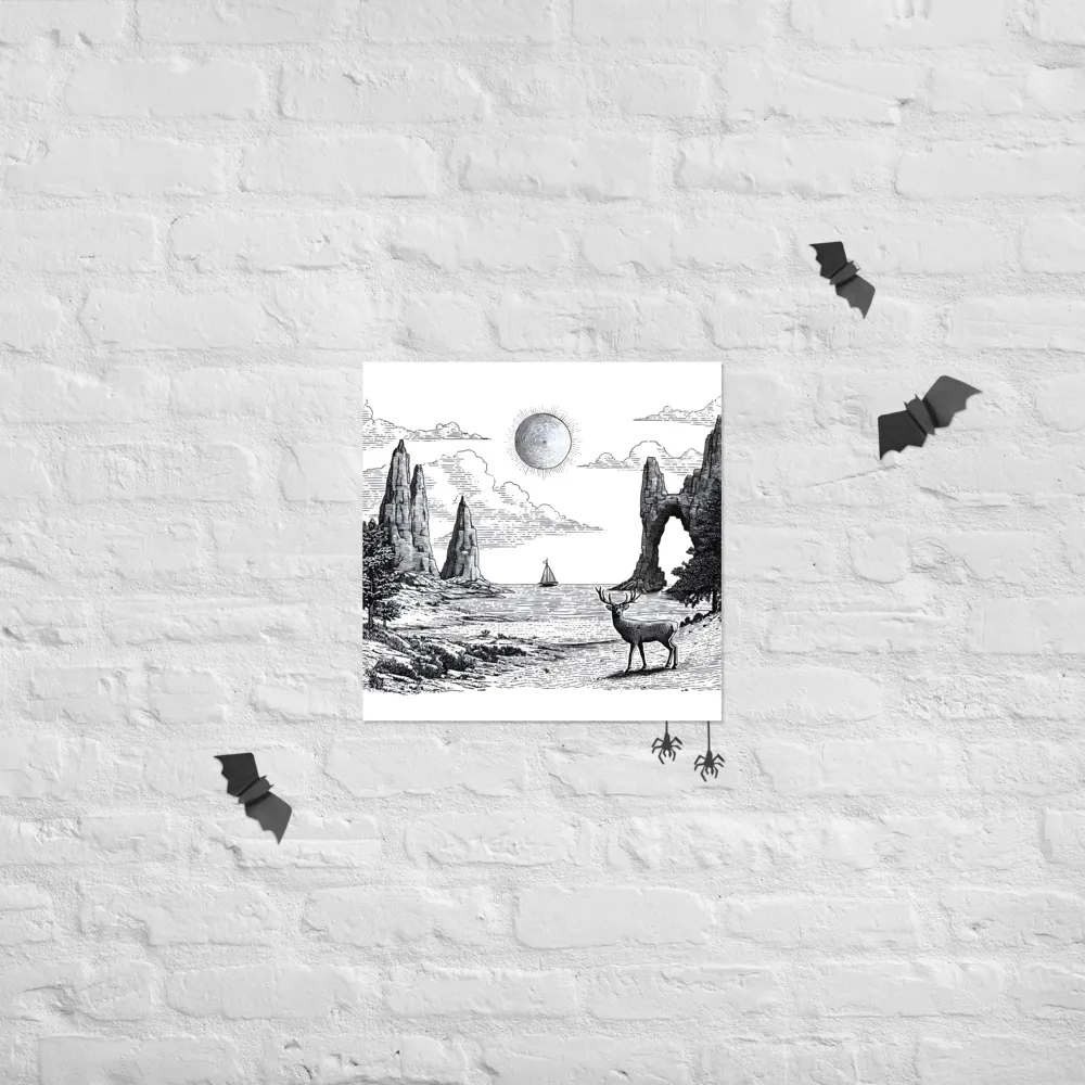 Seaside Stag 
 Poster | 18″x 18″