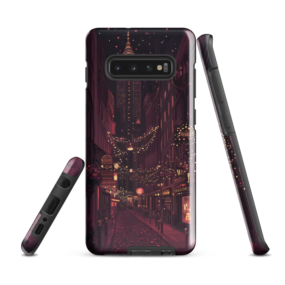 Nostalgic Nights: A Twilight Stroll in the City | Phone Case |  S10 Plus | Tough Case | Glossy