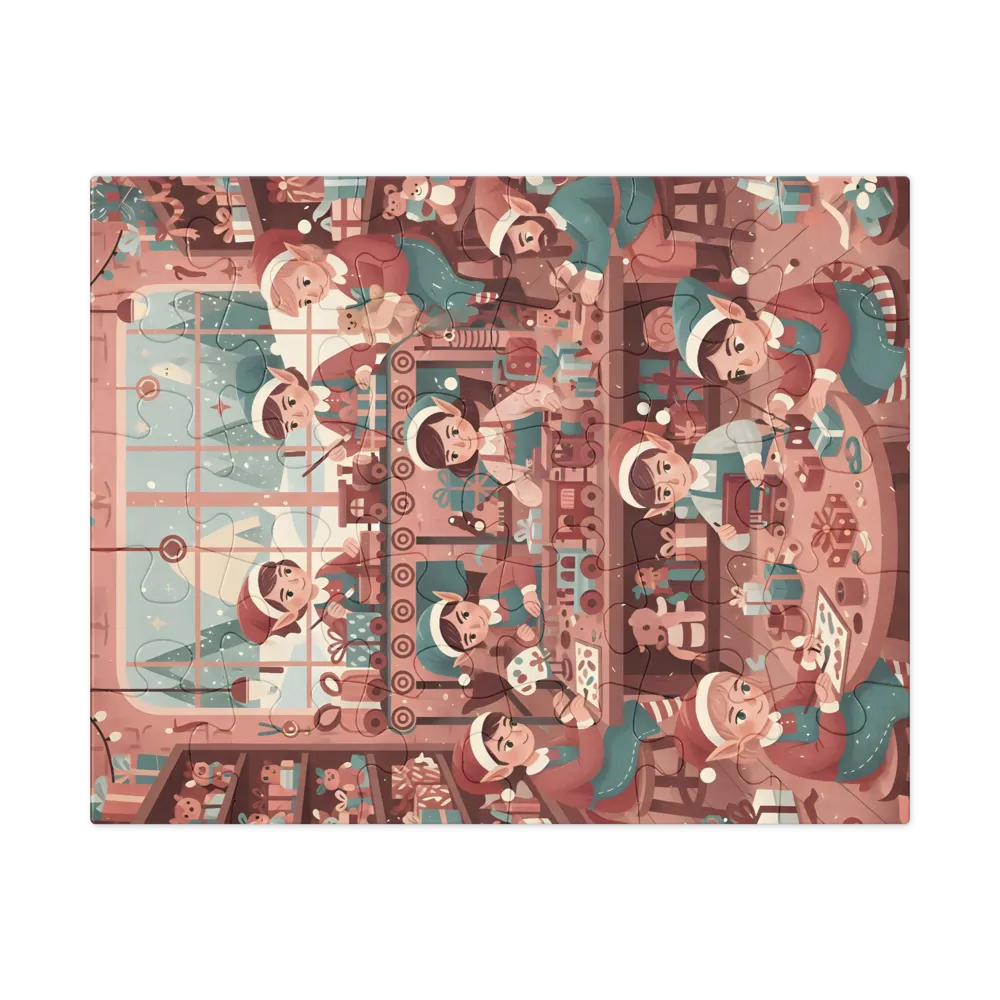 Elves' Workshop 
 Jigsaw Puzzle in Tin Box