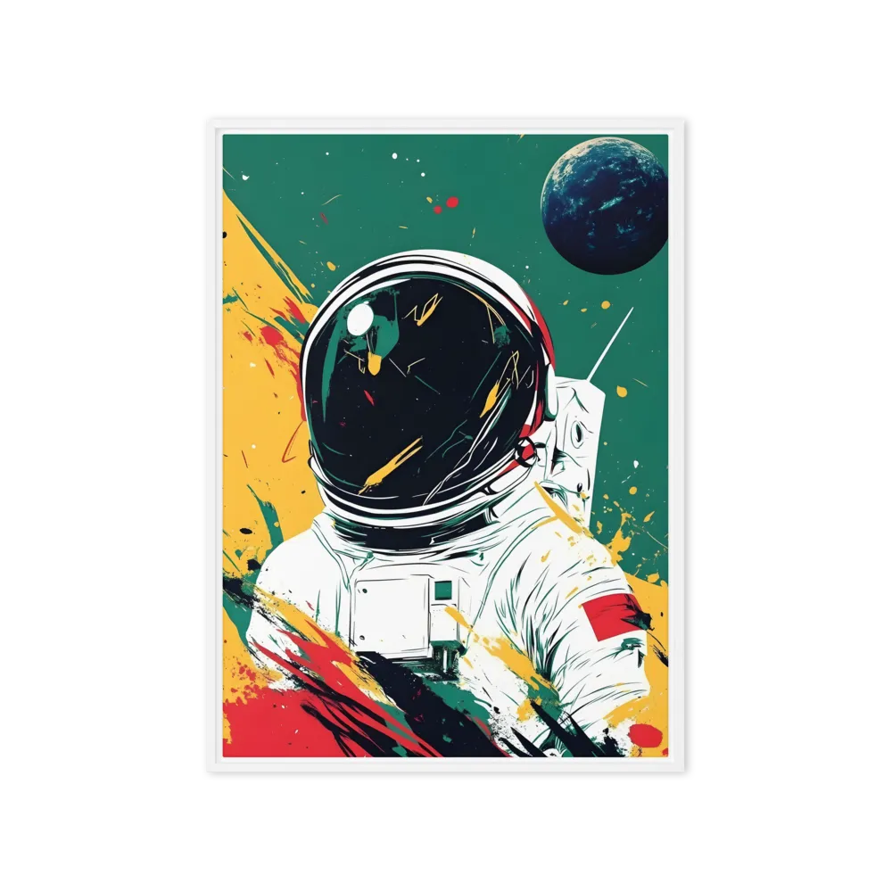 Galactic Explorer: A Modern Odyssey | Canvas with White Frame | 20″×28″