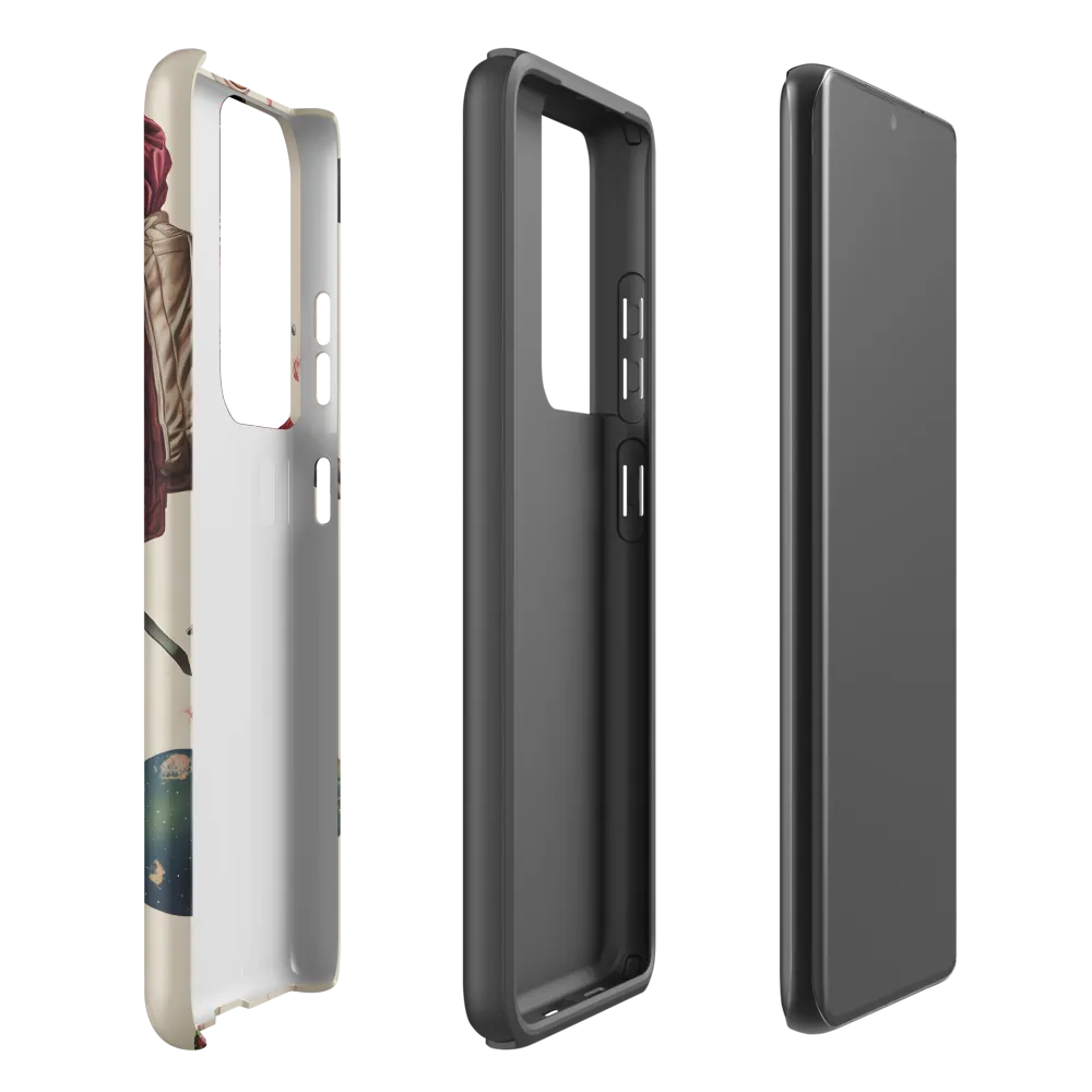 Cosmic Voyager: The Space Explorer | Phone Case |  S21 Ultra | Tough Case | Matte