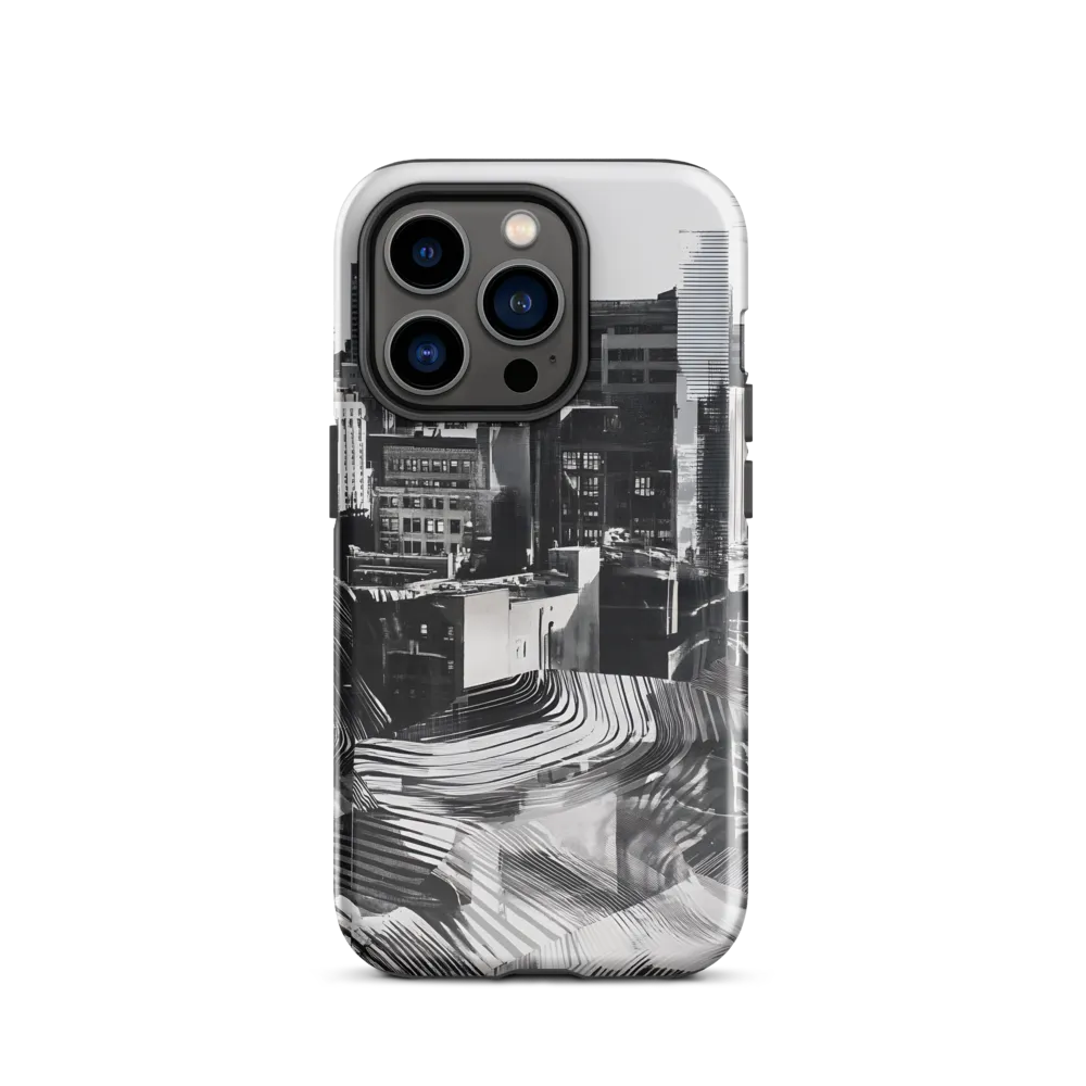 Urban Rhythm in Black and White | Phone Case |  14 Pro | Tough Case | Glossy