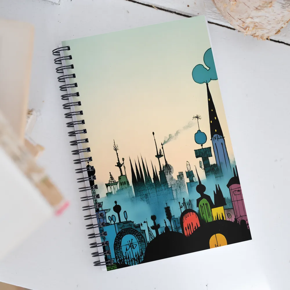 Whimsical Cityscape | Spiral Notebook